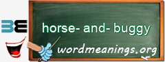WordMeaning blackboard for horse-and-buggy